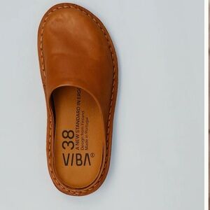 VIBA Tan Leather Mules for Women